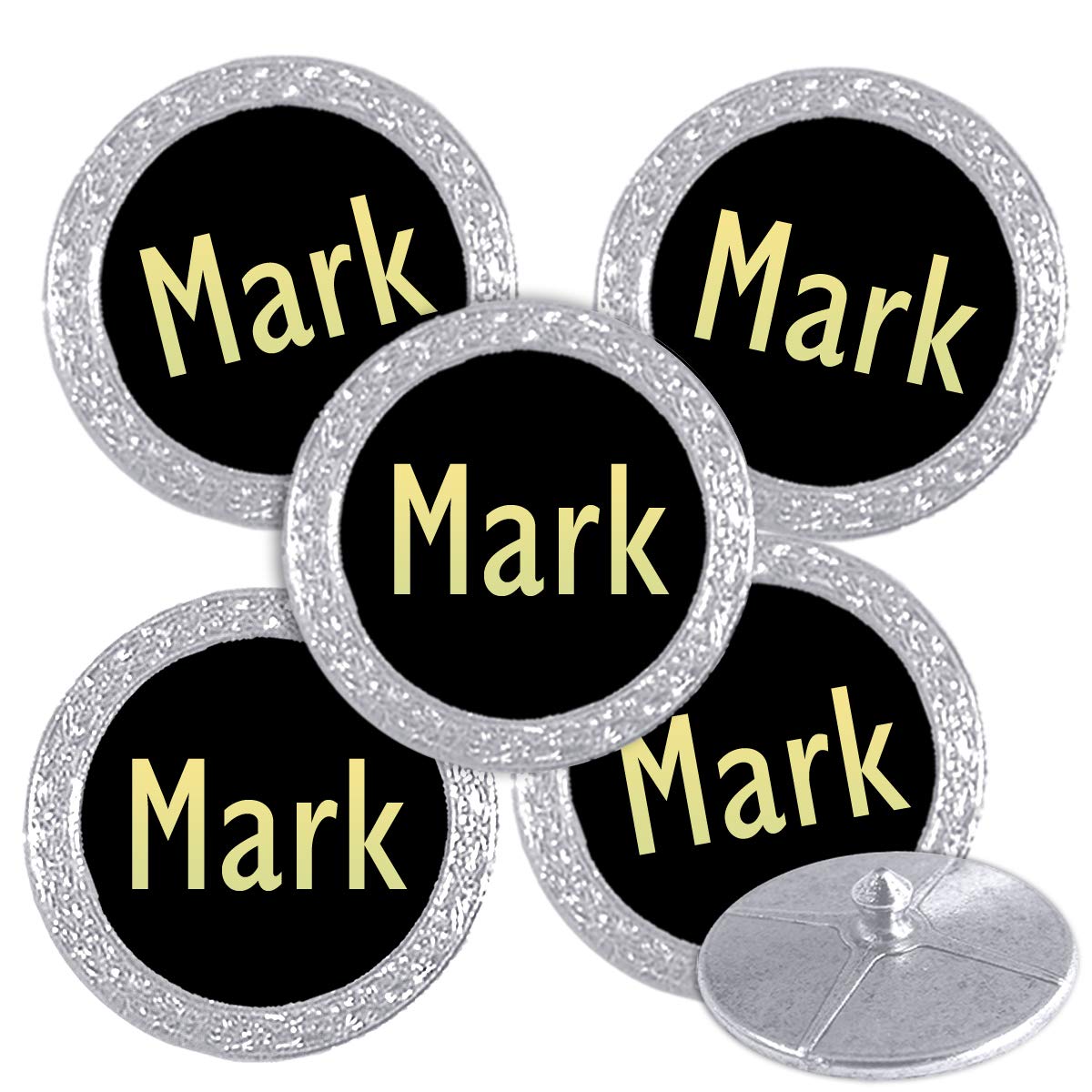 Best Impressions Silver Coloured Golf Ball Markers with Names (Mark) โ image 1
