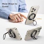 UGREEN Magsafe Ring, Support de téléphone magnétique, Innovant 2 Porte-cellulaire métallique Way, Support de Kickstand d'aimant puissant pour le bureau, Ultra Stable forte poignée de téléphone magnétique pour iPhone 17 16 15 14
