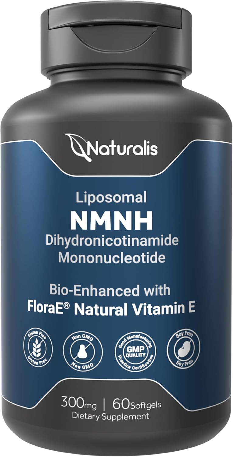 Naturalis Liposomal NMNH 300mg (NMN Alternative) | Boost NAD+ Levels & Support Healthy Aging* | Bioenhanced with Vitamin E for Advanced Absorption, Stability & Antioxidant Protection* | 60 Softgels