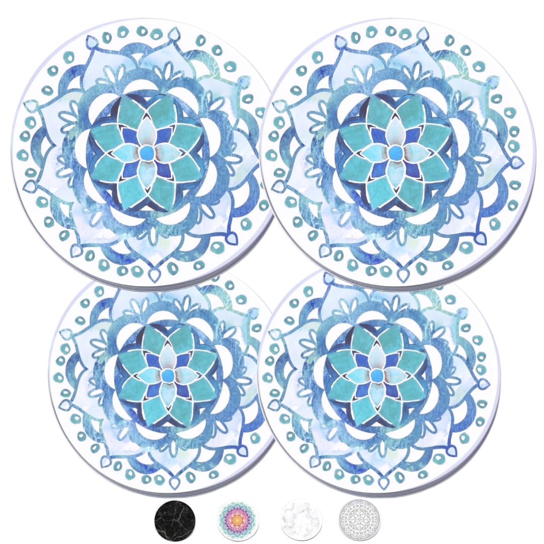 Electric Stove Burner Covers - Protect Stovetop - Set of 4, 10 and 8 inches - Blue Mandala Electric Stove Covers