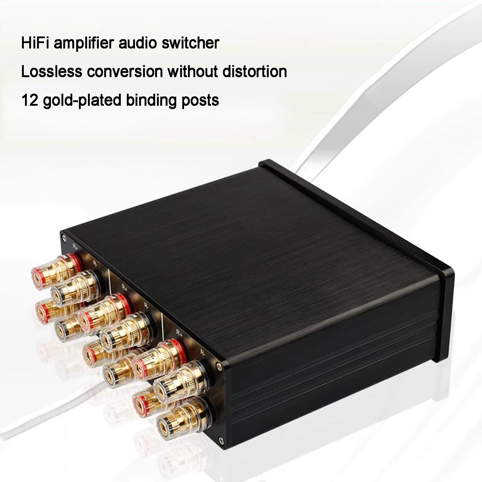 Commutatore di Segnale Audio in Ingresso, HiFi Lossless 4 in 1 out 2 in 1 out, Splitter RCA Stereo HiFi, per Soundbar, Cuffie, Giradischi, Non Necessita di Alimentazione