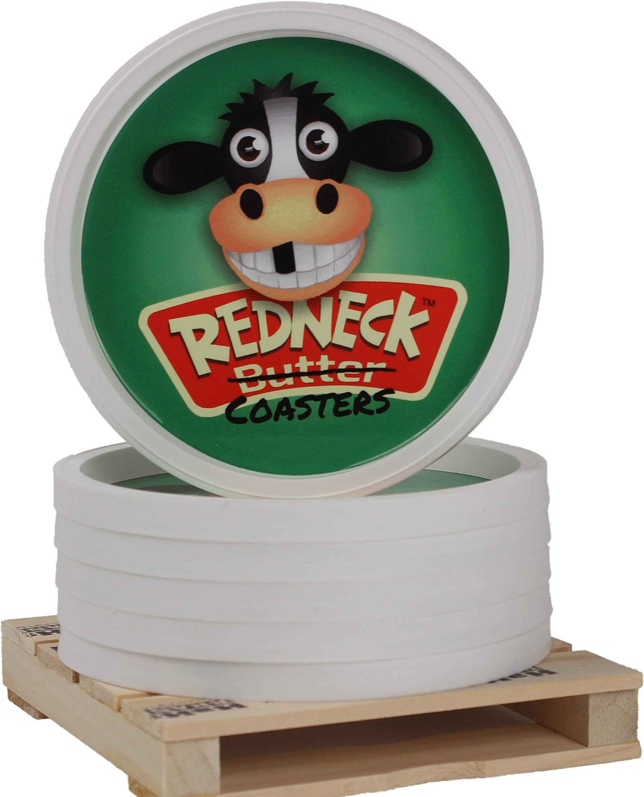 Redneck Coasters–The gift that brings Trailer Park Class to anyone. Funny gift gag gift for Women, Men, and other people for Birthday Valentines Mother’s Father’s Day Christmas for under $25. Yeehaw!