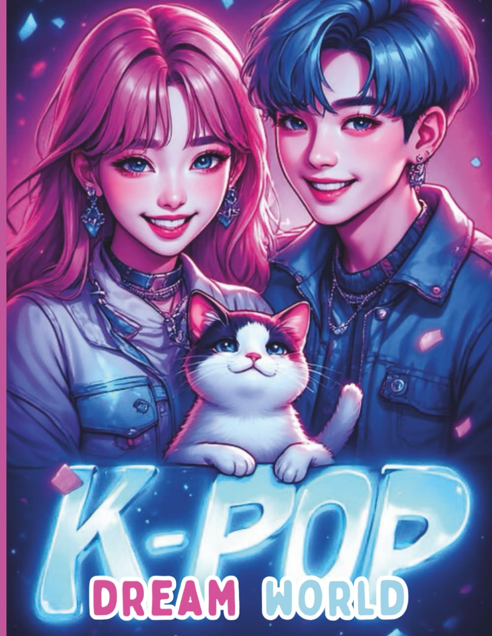 K-POP DREAM WORLD - 30 Coloriages dans le style K-pop, Anime, Manga: Cahier de coloriage fun pour enfants et ados fans d'idoles K-POP / 7 ans et +