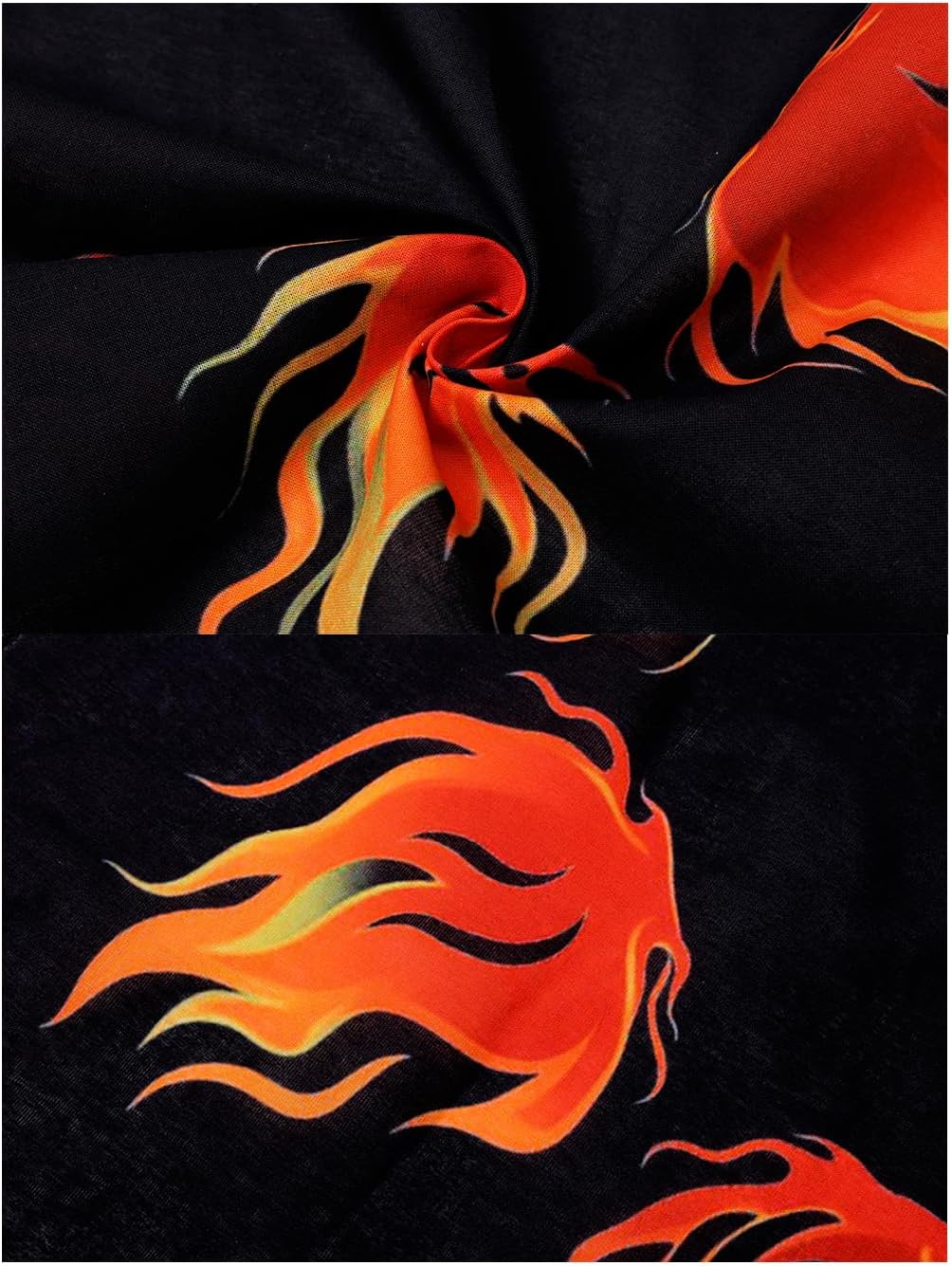 Flame Bandana 100% cotton fire Face Mask kerchief Fire Square Scarf Hippie Bandana for Halloween Cycling Party