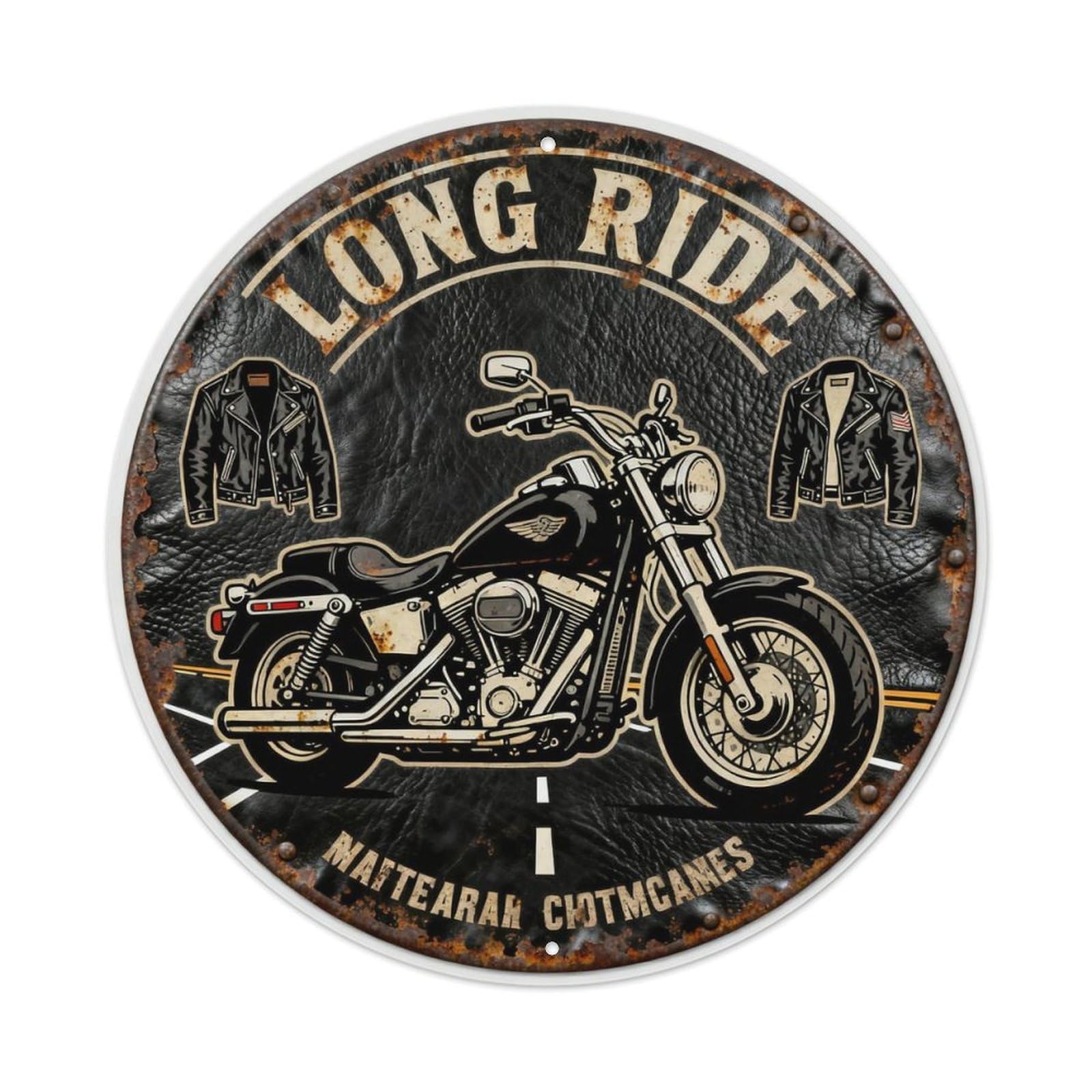 LONG RIDE Metal Tin Sign Plaque