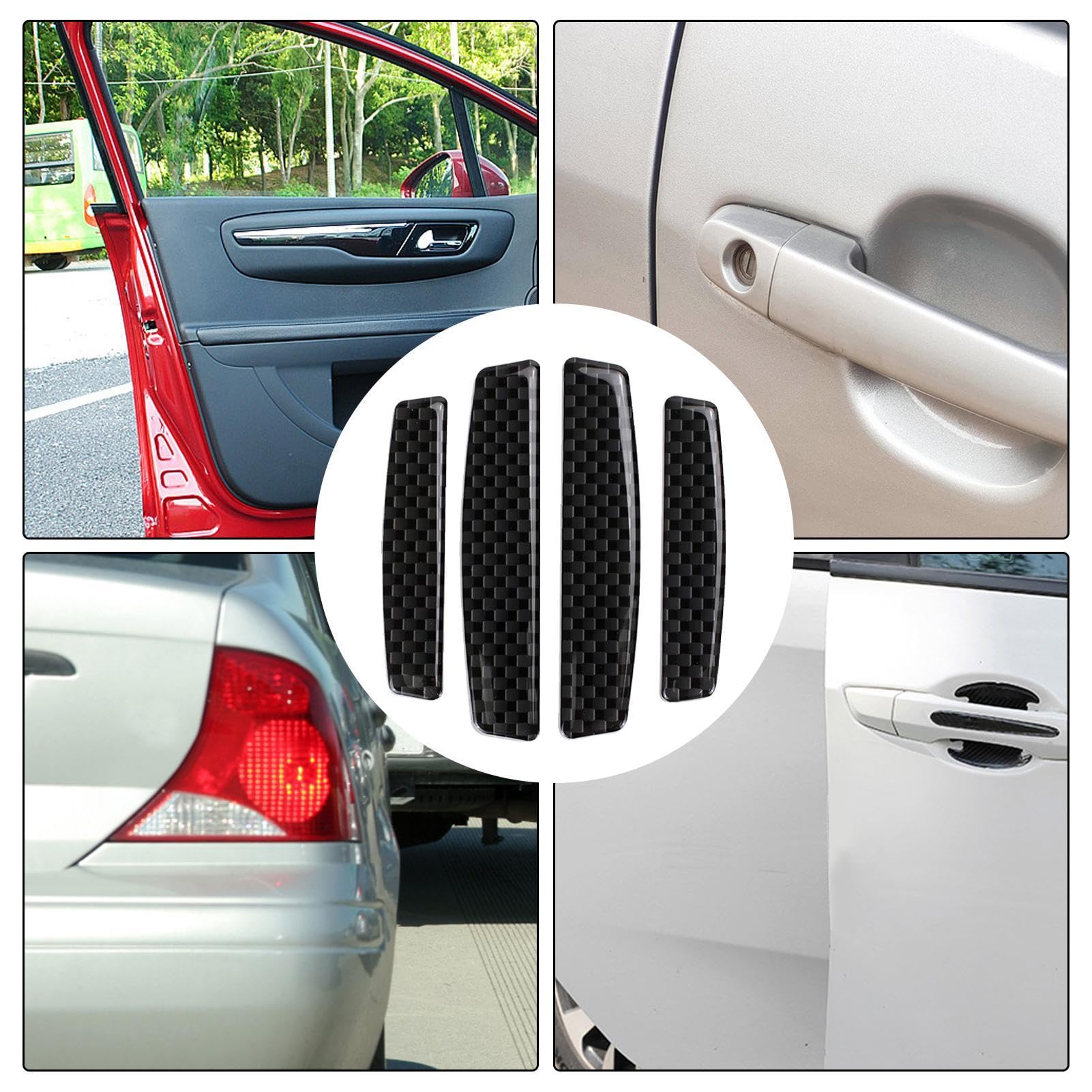 4-Pack Car Door Edge Guards - Carbon Fiber Look Anti-Collision Strips, Universal Fit For Cars & SUVs - View #7