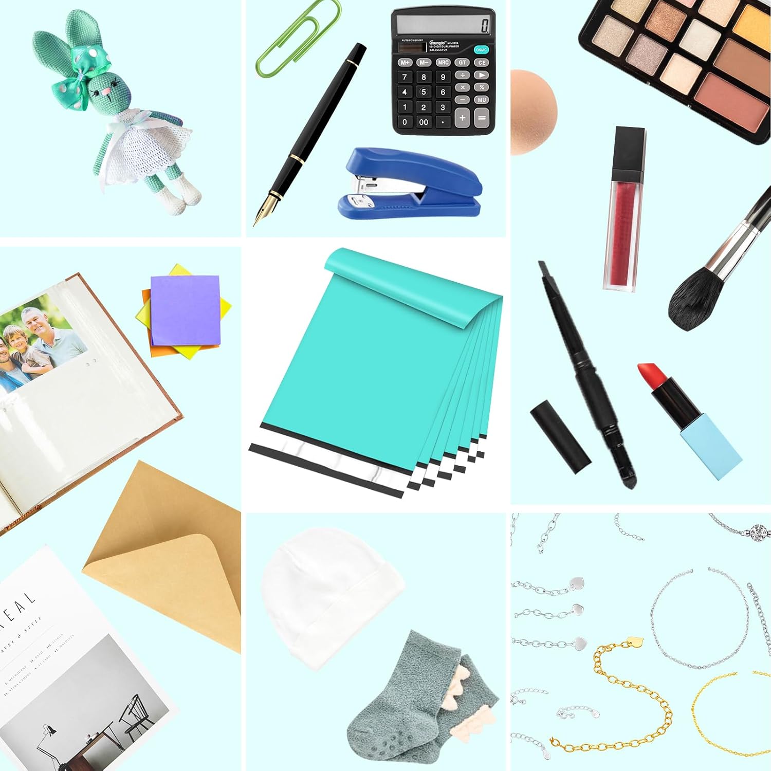 120PC Poly Mailers 6x9 Inch Teal Shipping Envelopes Bags Shipping Bags with Self Adhesive Waterproof and Tear-Proof Postal Poly Mailers - Image 7