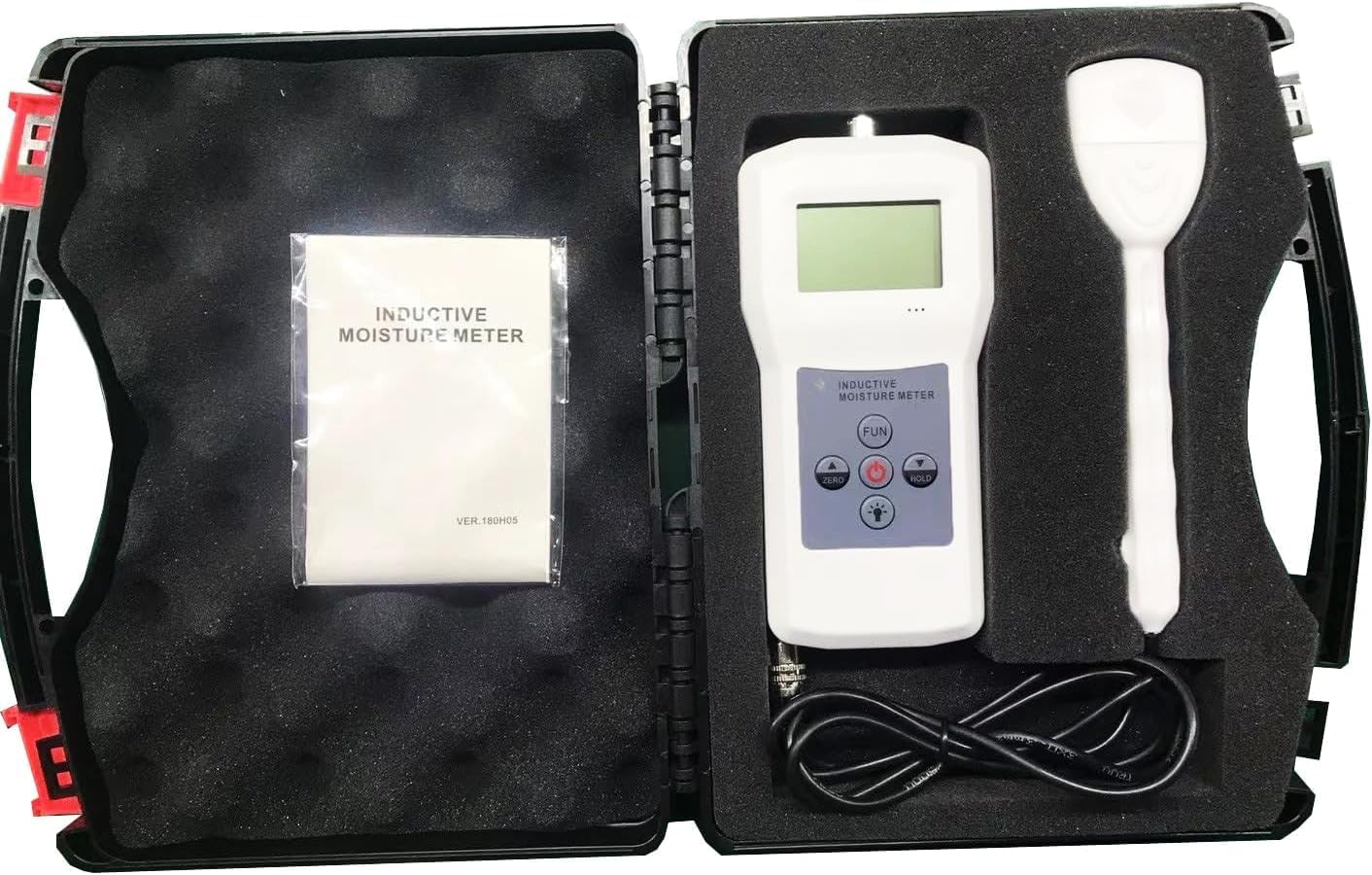 Inductive Multifunctional Moisture Meter Tester Analyzer With Separate Probe Range 0-99% Code 21 kinds for Measuring Moisture Content of Concrete,Wood,Paper,Timber,Bamboo,Carton,Textile