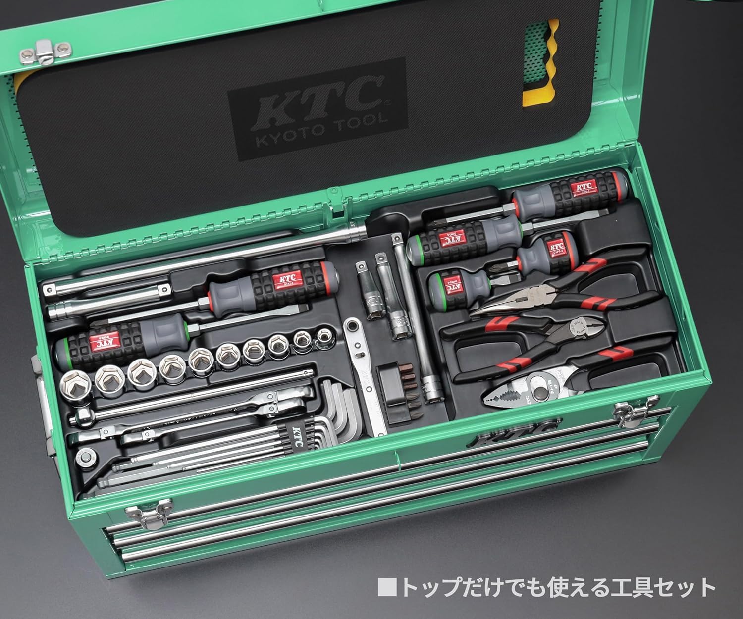 Amazon | KTC 9.5sq. 92点 工具セット ターコイズグリーン 限定カラー 