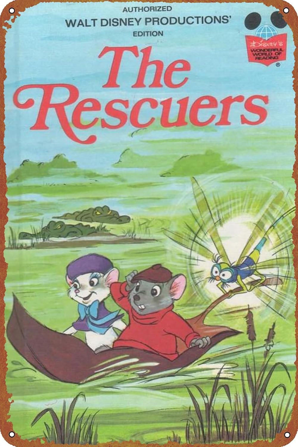Cartel de metal de The Rescuers para decoración de pared, divertido ...