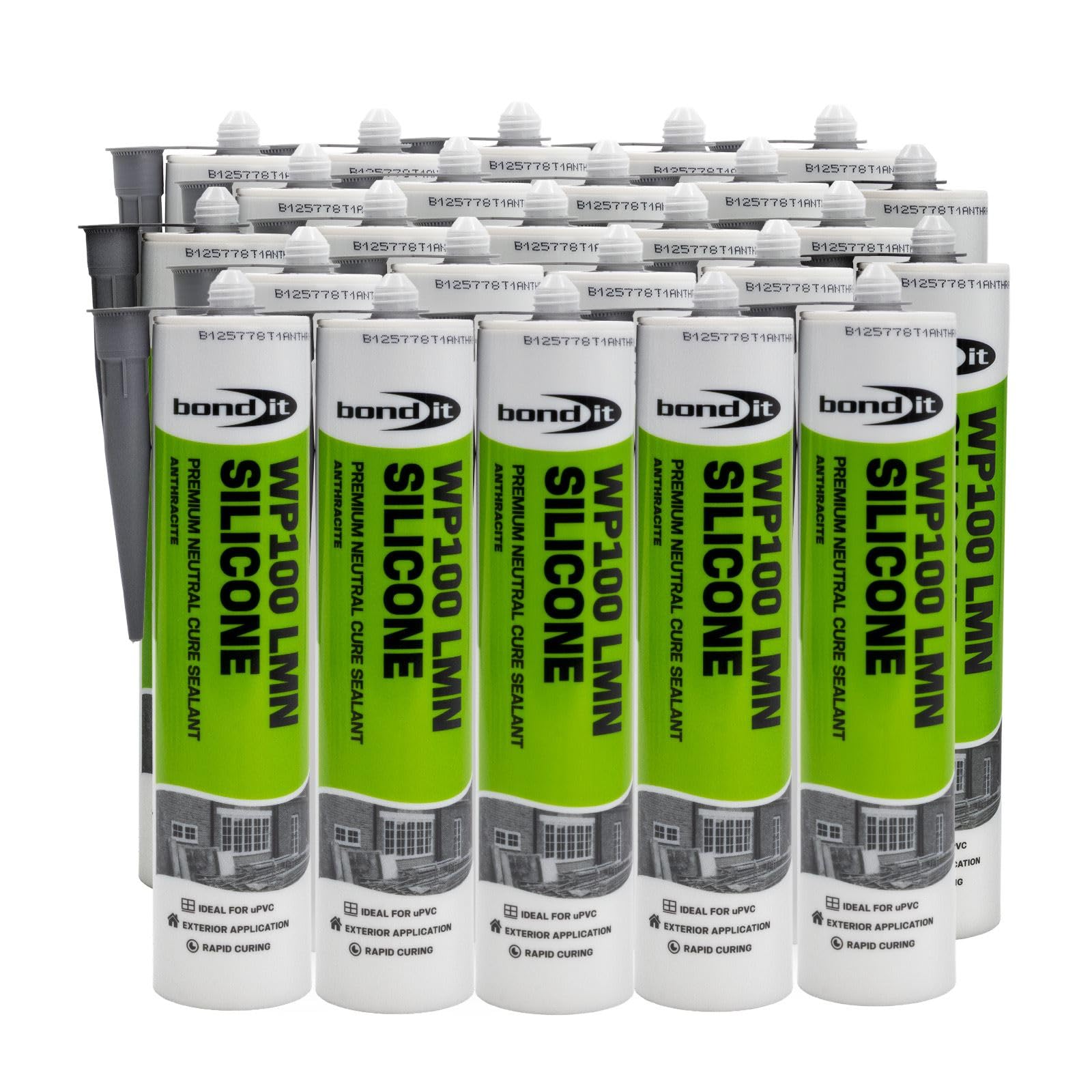 Bond-It WP100 Neutral Silicone Sealant (25 Pack) - Anthracite