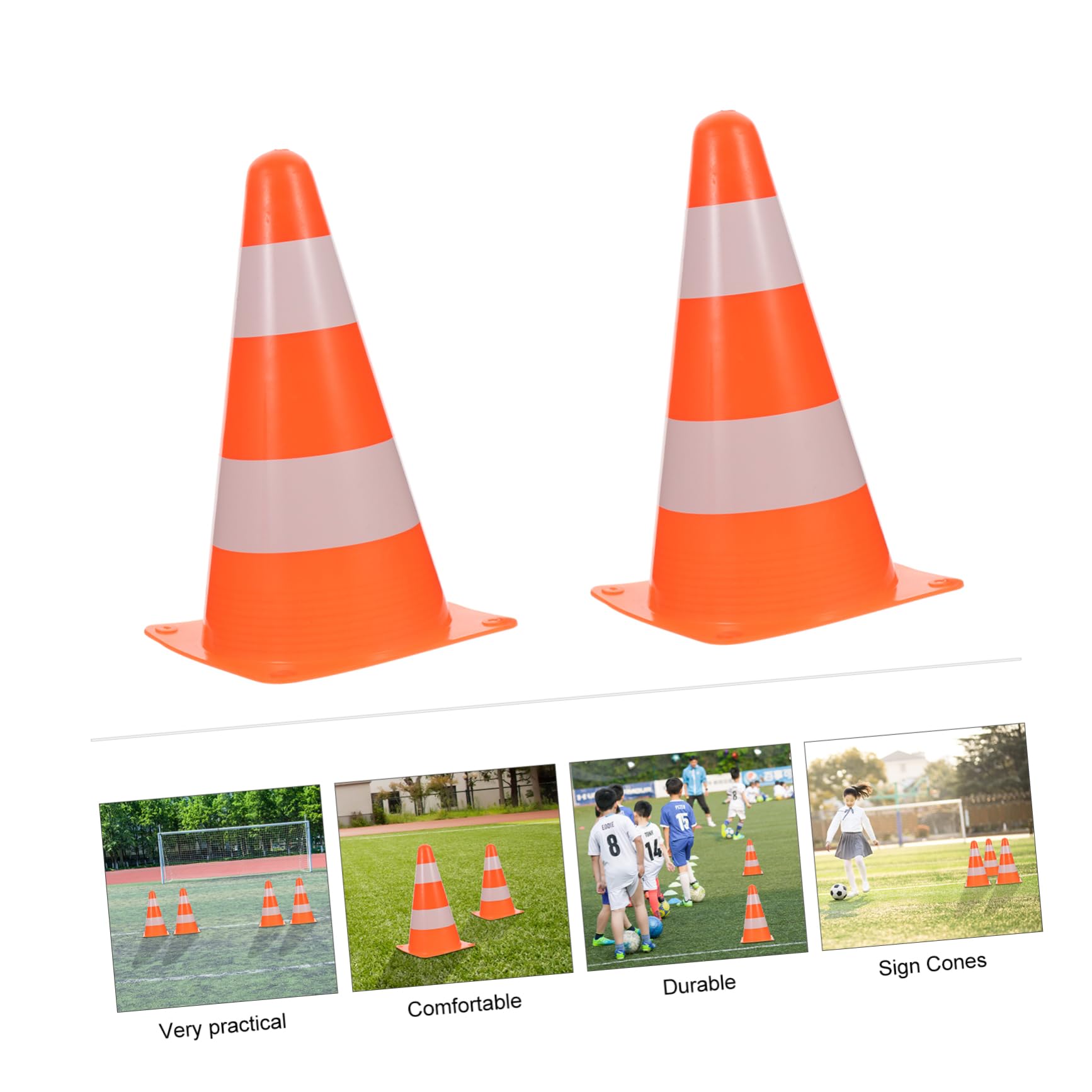 SUPVOX 2Pcs Outdoor Game Cones Bright Football Training Marker Cones for Sports Drills for Soccer Basketball and Roller Skating Skill Training Durable and