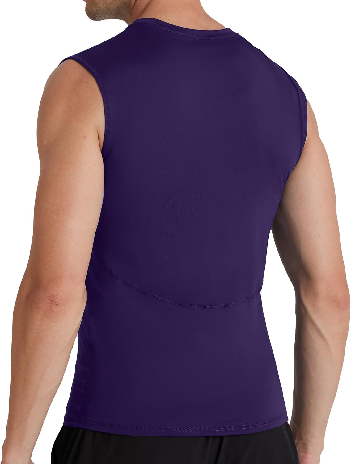Compression Shirt Men, Sleeveless Athletic Tank Top Workout Undershirt, Quick Dry Base Layer for Gym Running Training - Image 3