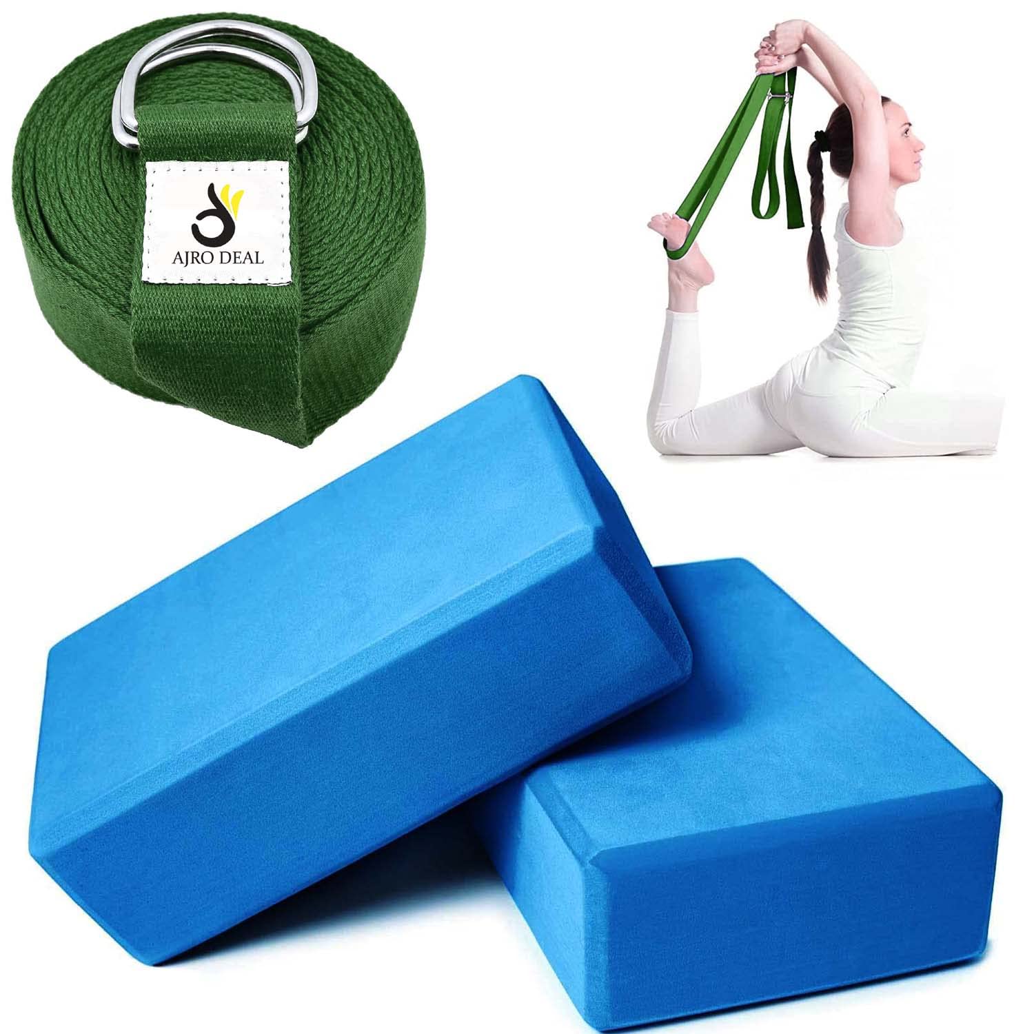 See full amazon price history chart for AJRO DEAL High Density EVA Foam Yoga Block for Improve Strength| Flexibility| Yoga Brick & Yoga Strap with Extra Safe Adjustable D-Ring Buckle for Back Support Bend, Yoga Session for Men & Womens AJRO DEAL High Density EVA Foam Yoga Block for Improve Strength| Flexibility| Yoga Brick & Yoga Strap with Extra Safe Adjustable D-Ring Buckle for Back Support Bend, Yoga Session for Men & Womens (B0C27VWTJN) Amazon Price History, Amazon Price Tracker