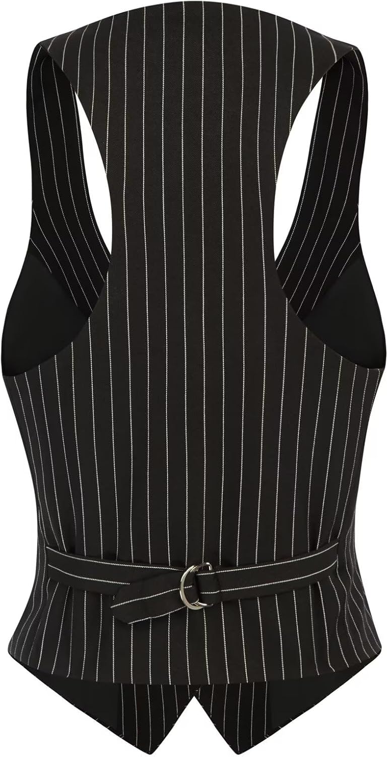 GRACE KARIN Women's Suit Vest Top, Dressy Casual Sleeveless Button Wasitcoat, Fromal Steampunk Blazer For Work Office - Image 8