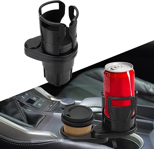 Expansor de portavasos para automóvil, expansor de portavasos grande para automóvil, portavasos multifuncional con base ajustable giratoria de 360,