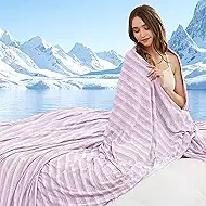 GOHERO Cooling Blanket, 50"x70" Cooling Throw Bed Blankets for Hot Sleepers and Night Sweats, Arc-Chill Q-max>0.4 Light Weighted, Cold Breathable Summer Cool Blankets for Hot Weather