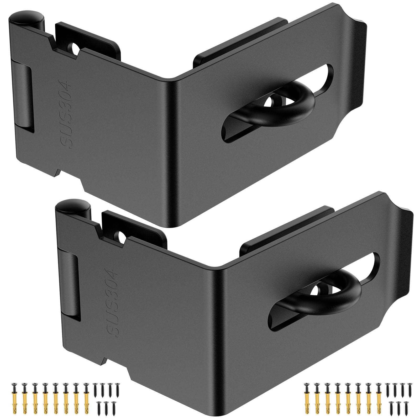 YogePote 90 Degree Hasp Latch Black