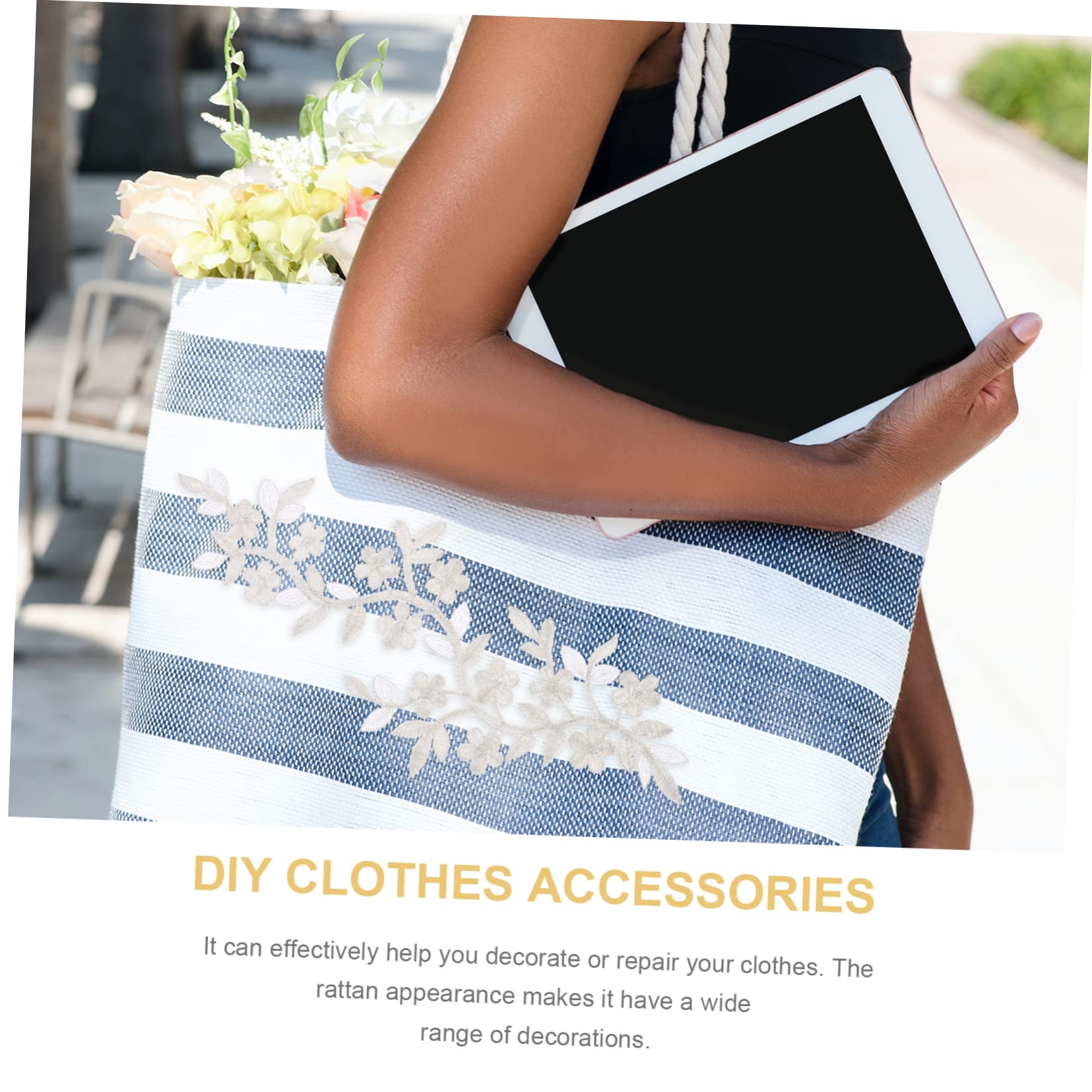 GALPADA 10stücke Rattan Applikations-patches Zum Aufnähen Bestickte Stoffaufnäher Für Kleidung Zur Dekoration Und Reparatur Von Jeans Shirts Und Accessoires