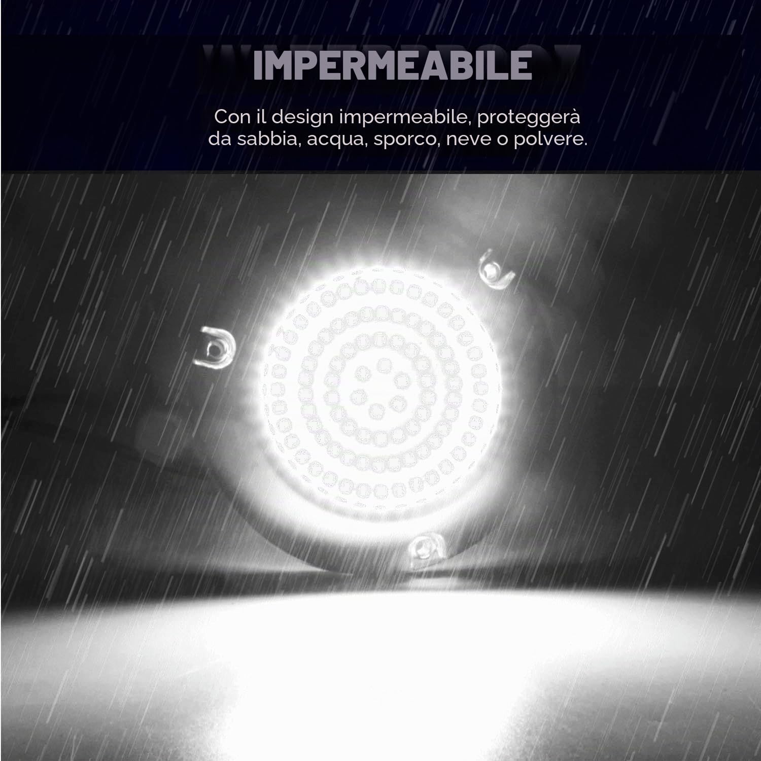Greluma 2 Pz Luce di poppa rotonda a 90 LED per pontoni marini, luci da pesca di poppa per pontili in acciaio inossidabile IP68 impermeabili, DC 12-24 V, bianche