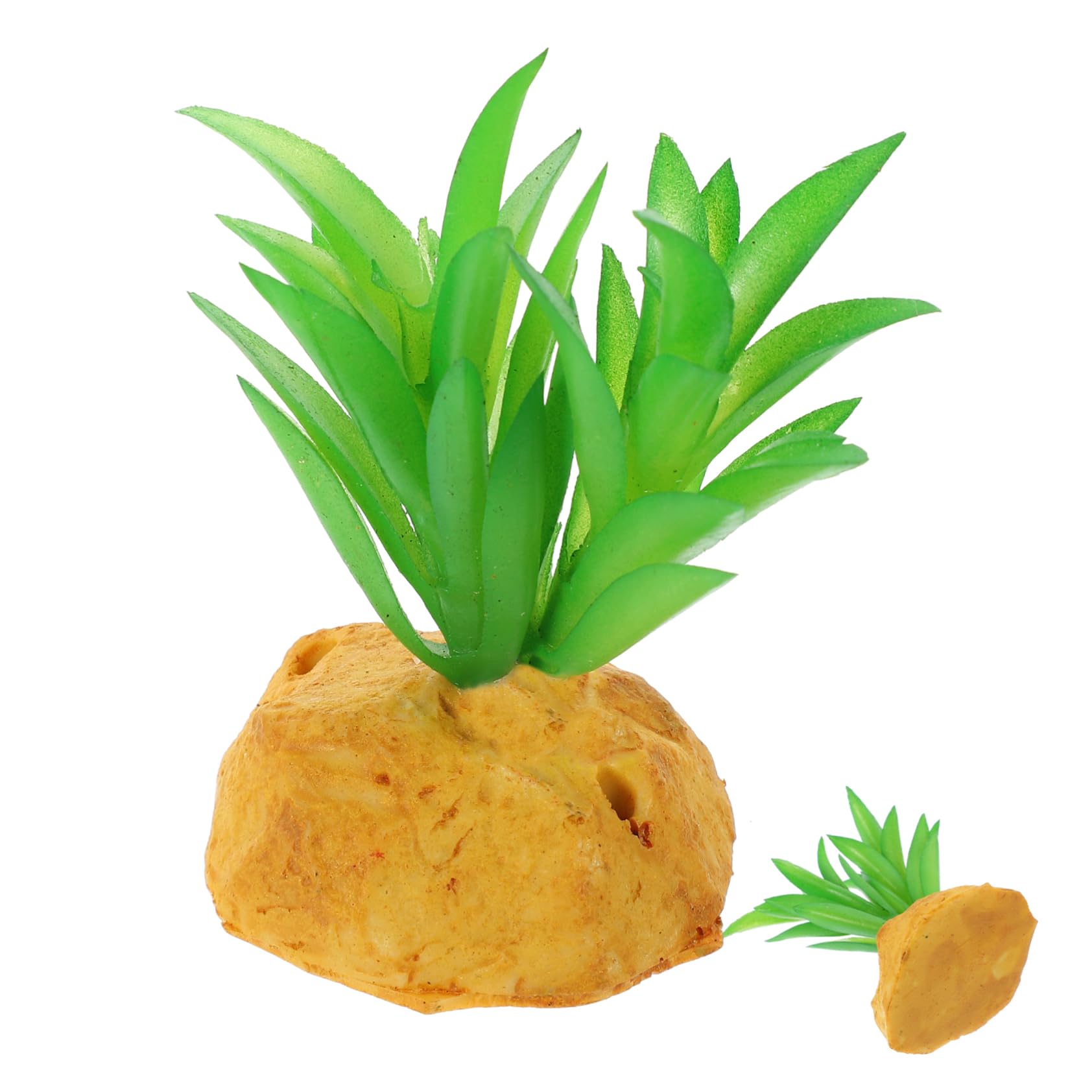 CORHAD Reptile Habitat Decor Lifelike Artificial Plant for Terrarium Compact Simulation for Reptile Tanks Durable Non Fading Material for Bearded Dragons Snakes and Amphibians