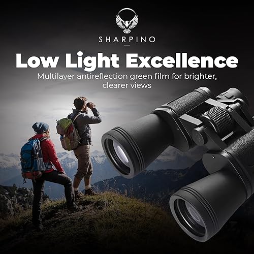 Miniatura 3 de Prismáticos de 10 x 50 para adultos de alta potencia, prismáticos gran angular con lente antirreflectante a prueba de niebla, impermeable, al aire