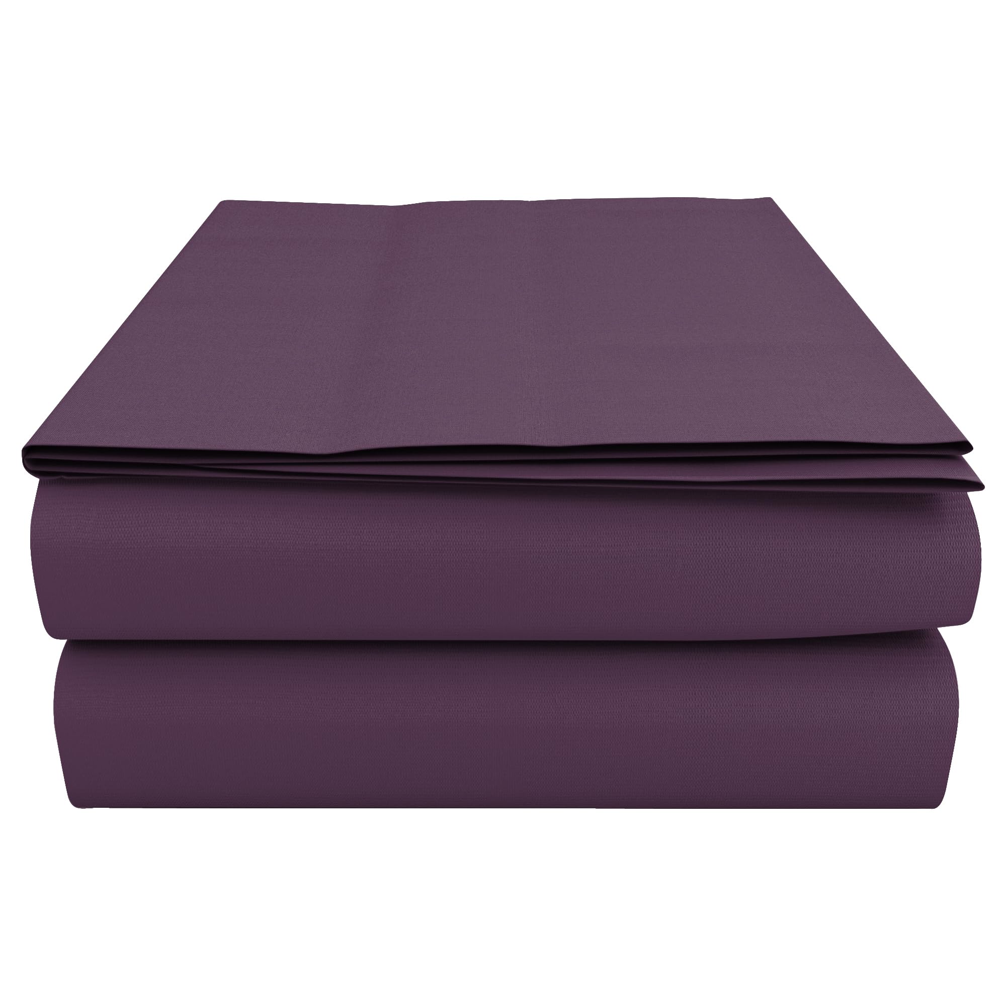 HOME ACE Plum Flat Sheet King Size 254CM x 274CM, Easy Care Kingsize Flat Bed Sheets King Size Flat Sheet, Poly Cotton Kingsize Flat Sheets King Size Sheets Flat King Size Flat Sheets Cotton