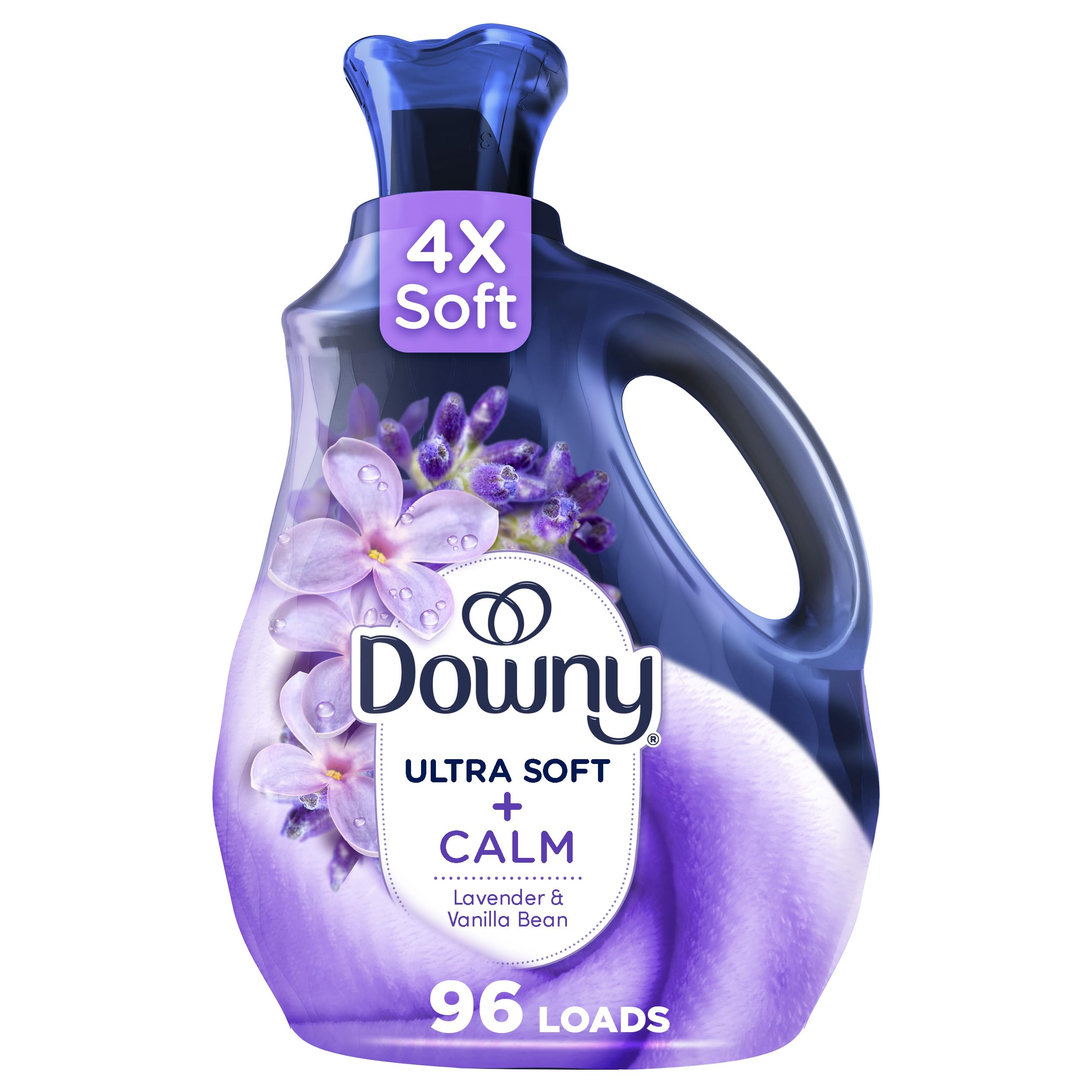 Downy Ultra Soft Plus Fresh Fabric Softener Liquid, Calm, Lavender and Vanilla Bean, Downy Fabric Softener, Laundry Softener, 96 Loads, 1.92L
