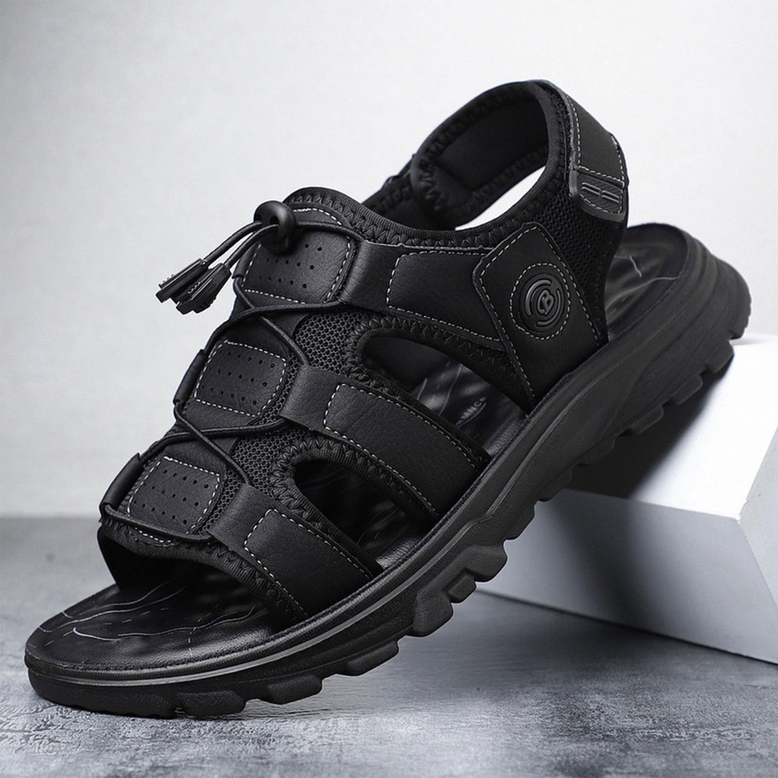 Sandales de Randonnée Homme Femme ​Cuir Fermées Été Extérieur Chaussures de Sport Plage Chaussures d'eau Plage Closed-Toe