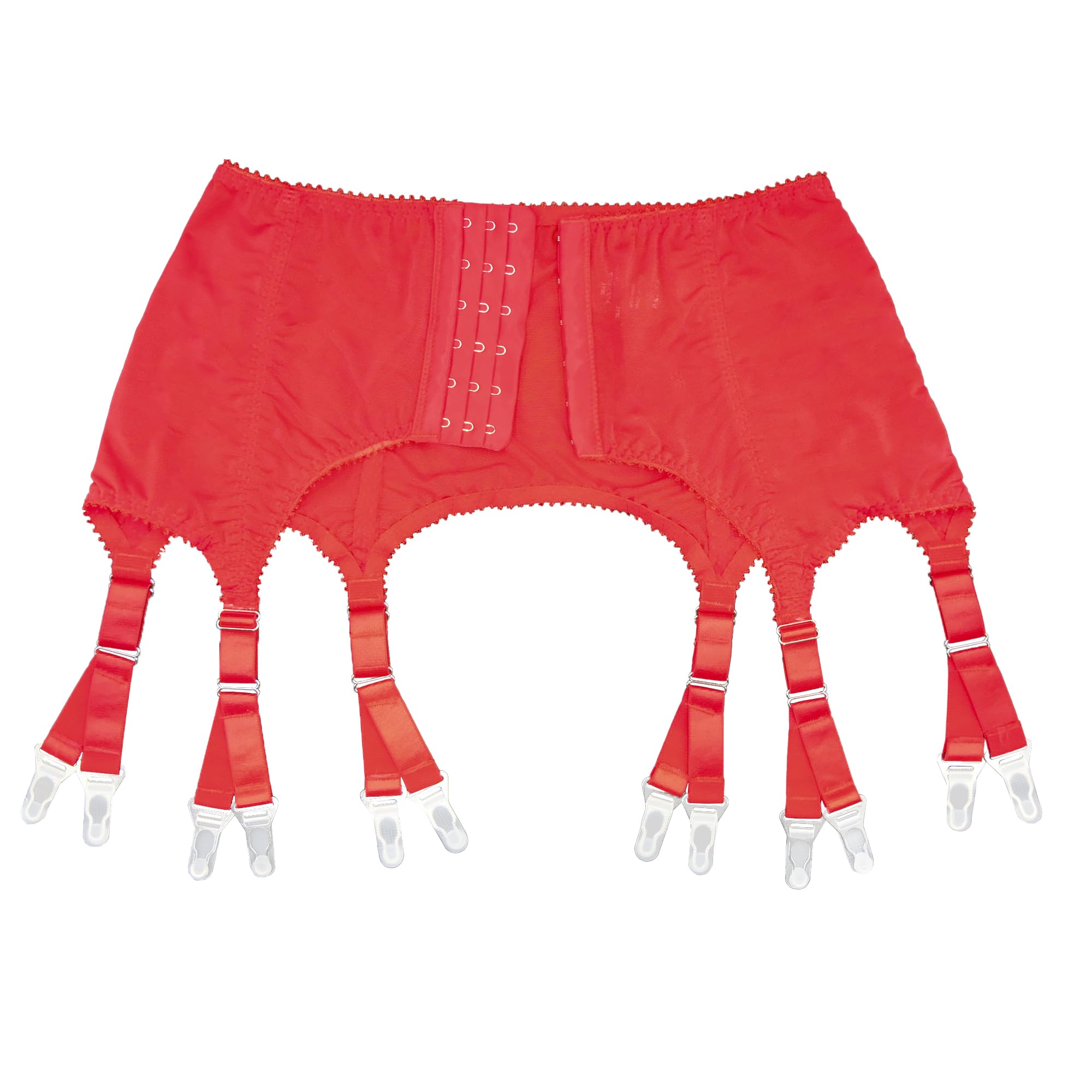 Reggicalze in rete velata, 6 cinghie, reggicalze per autoreggenti, 12 clip in metallo, cintura elastica per taglie forti, biancheria intima retrò