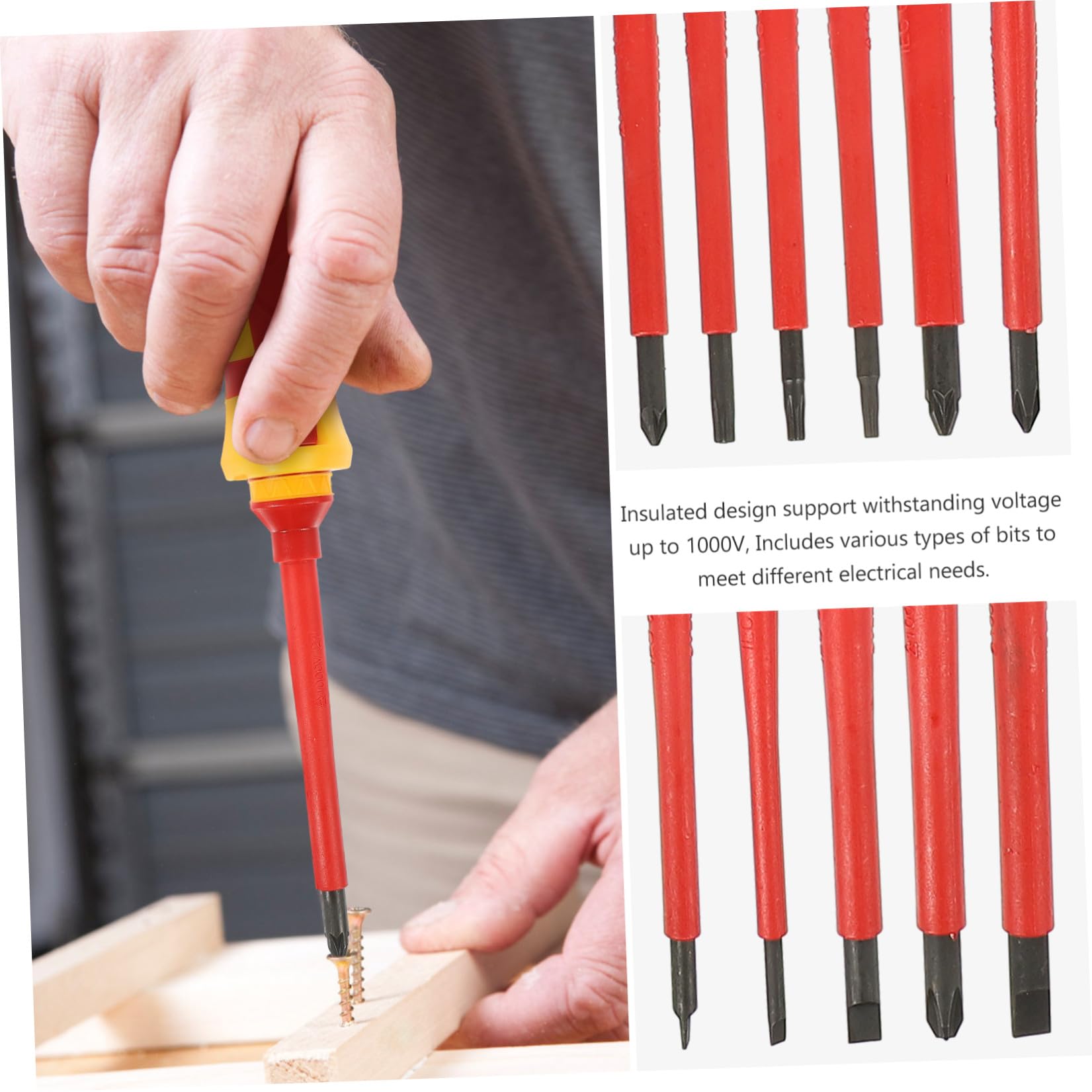 Kit 13 Pezzi Giraviti Isolati 1000v per Elettricista Punte Magnetiche Torx Pozidriv in Acciaio Vanadio e Custodia Resistente