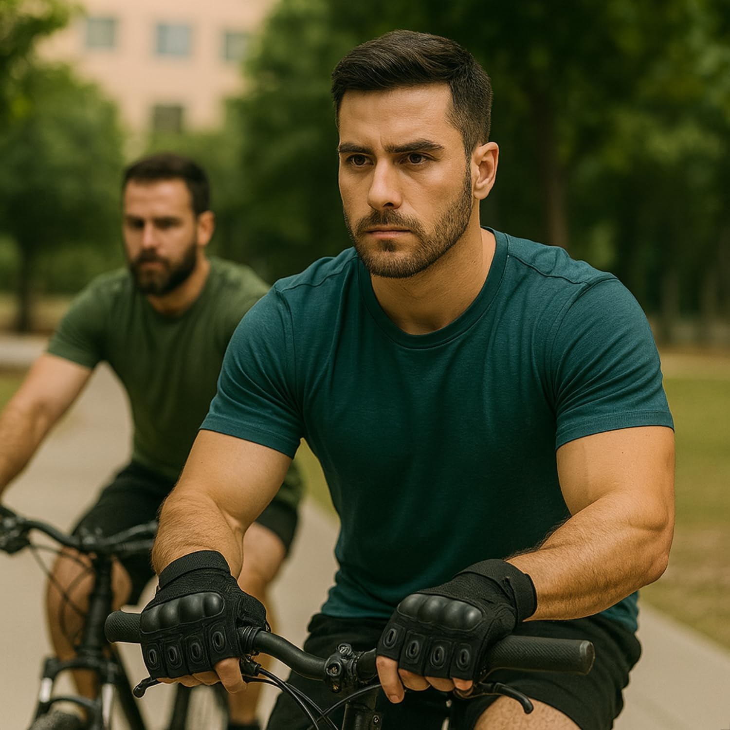 Luva Tática Meio Dedo Militar Unissex Antiderrapante para Airsoft, Academia, Musculação, Motoqueiro, Bike, Crossfit, Ciclismo, Treino, Paintball, Segurança - Tamanho Único