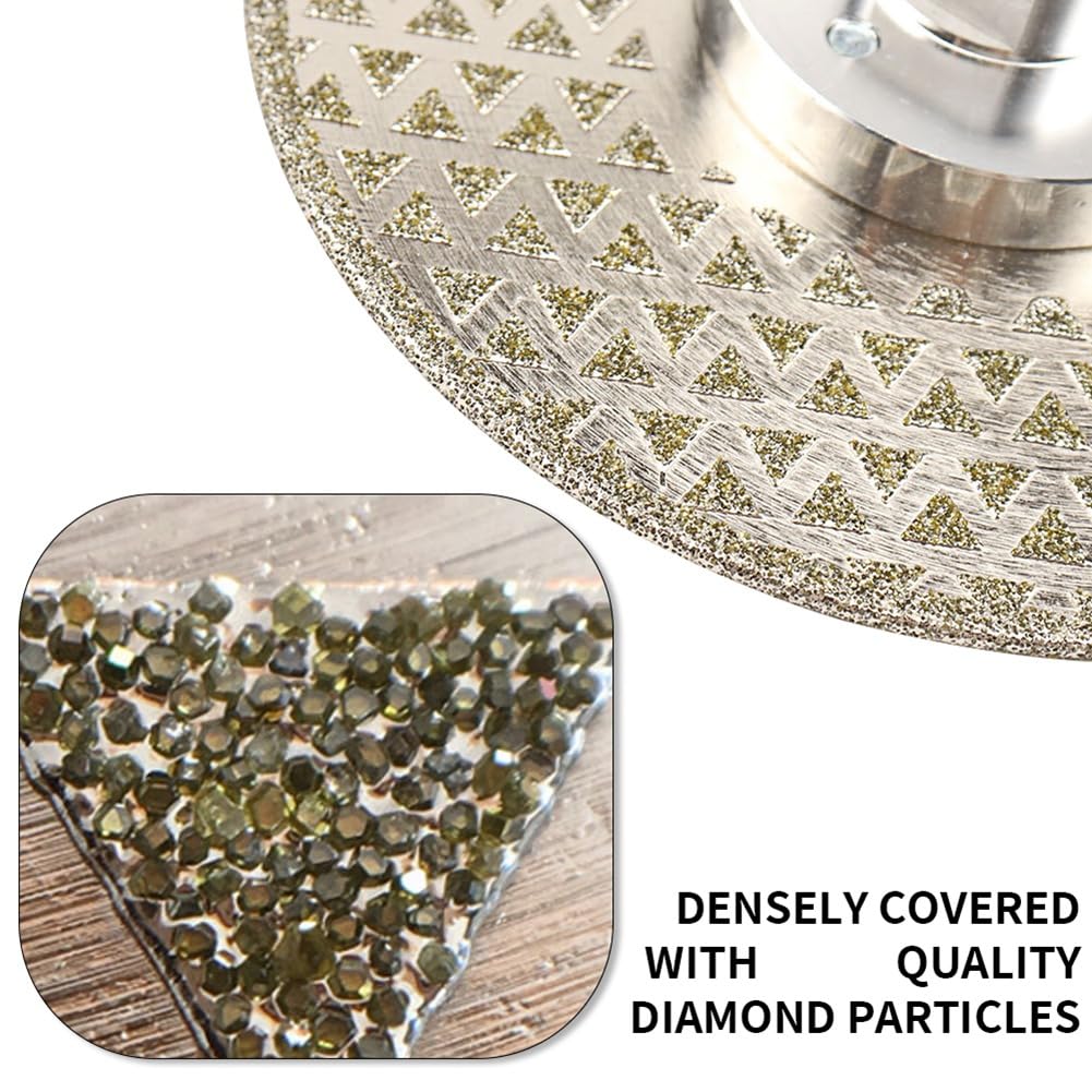 Hoja de con Rueda de Corte de Diamante Soldada Al Vacío M14, Disco de Doble Cara, Corte de Mármol, Hormigón y Baldosas de Cerámica de 230 mm