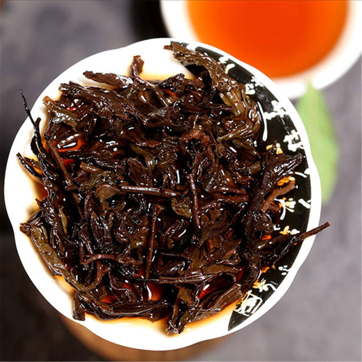 HELLOYOUNG Pu-Erh Tee 500g (1.1LB) Reifer Pu'er Tee Alter Puer Tee Schwarzer Tee Gekochter Pu-Erh Tee Chinesischer Tee Gesunder Puerh Tee Roter Tee Grüner guter SHU Cha