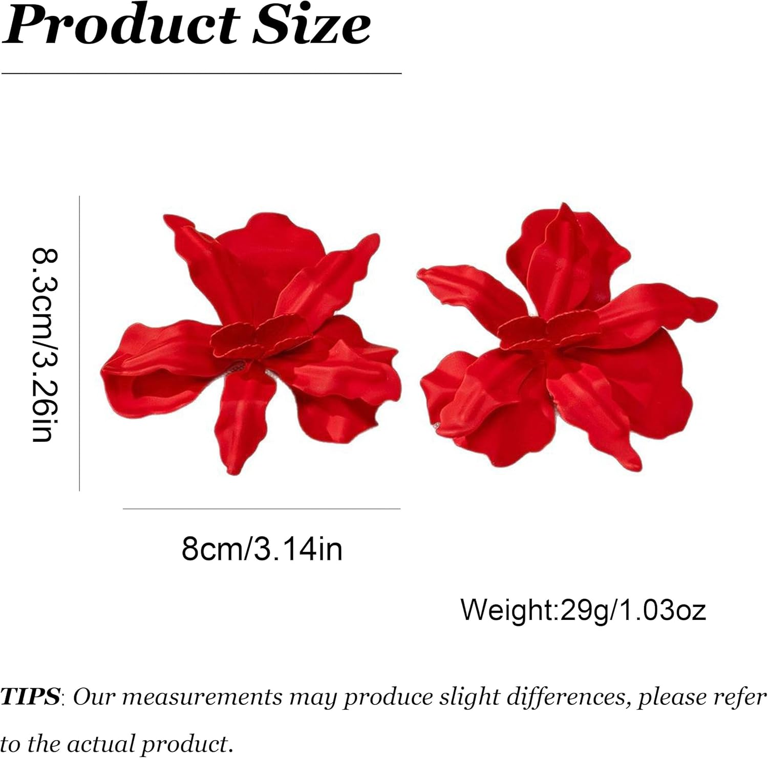 Flower Earrings for Women Big Floral Earrings Large 3D Flower Statement Jewelry Gifts - Image 2