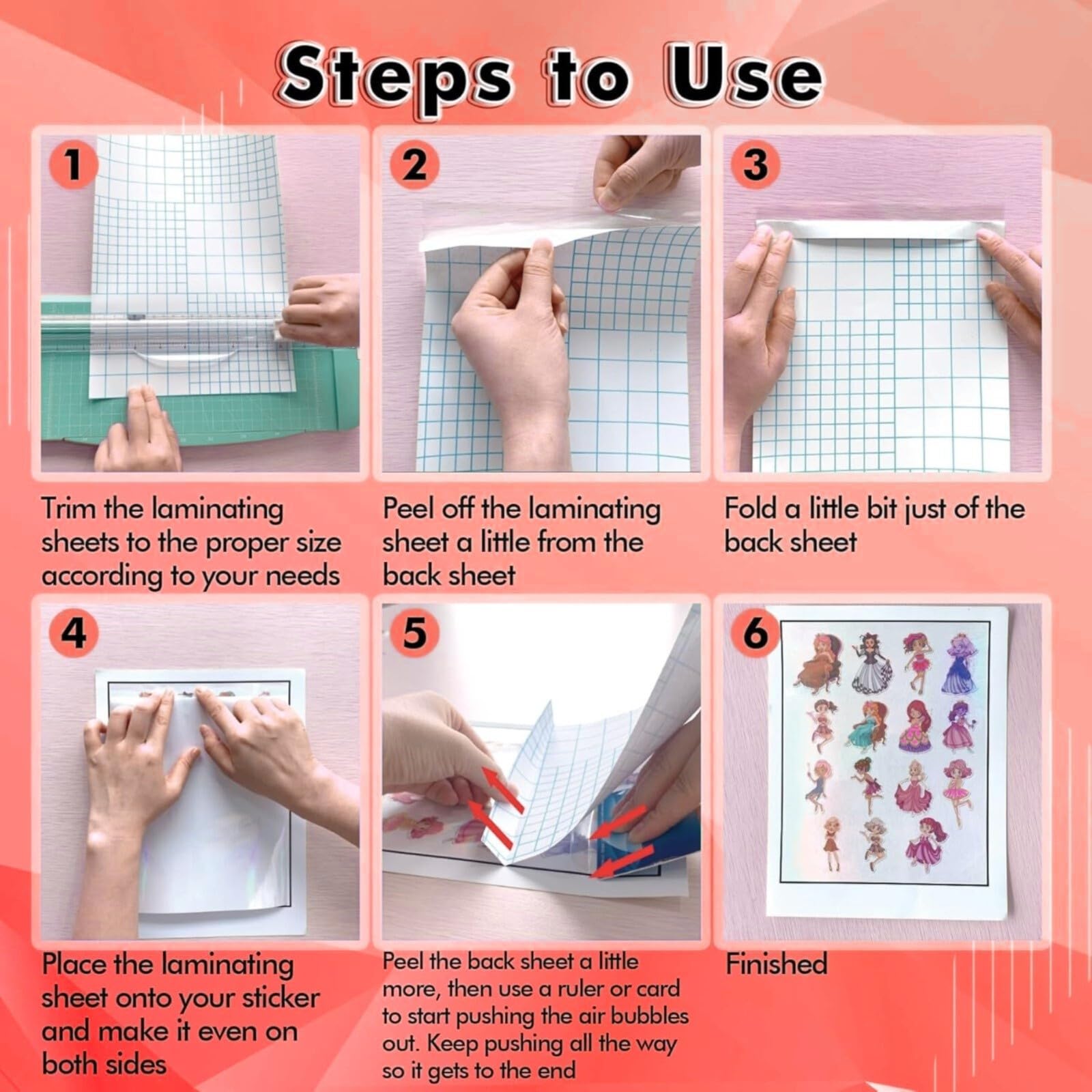 Self Adhesive Laminating Sheets - 50 Sheets A4 -3