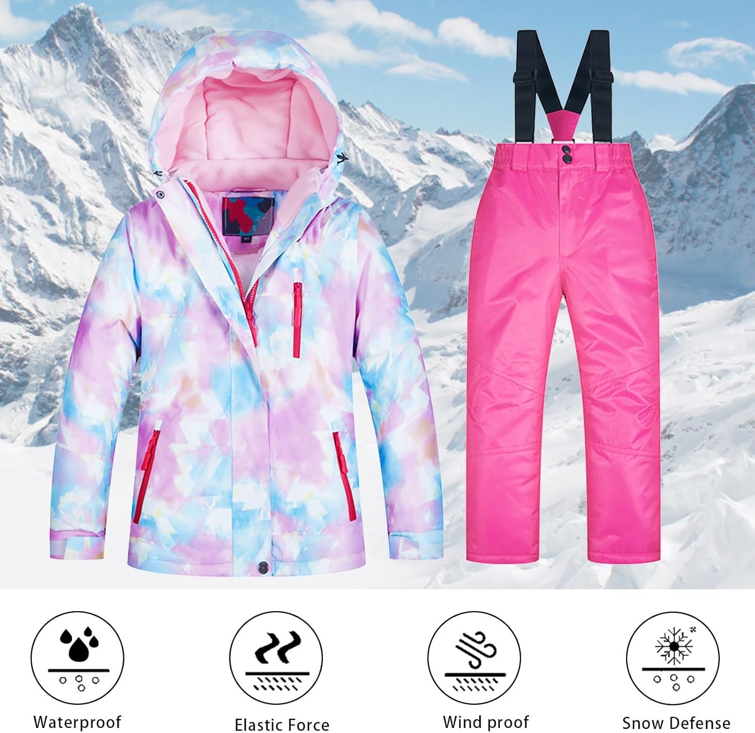 Boy Snow Pant And Jacket Toddler Girl Snowsuit Winter Clothes Snow Bib Kid Coat Snow Suits for Girls