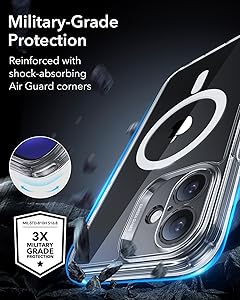 ESR for iPhone 16 Plus Case (4 in 1) Set, Translucent Matte Case, Compatible with MagSafe, Military-Grade Protection, Classic Series,Clear