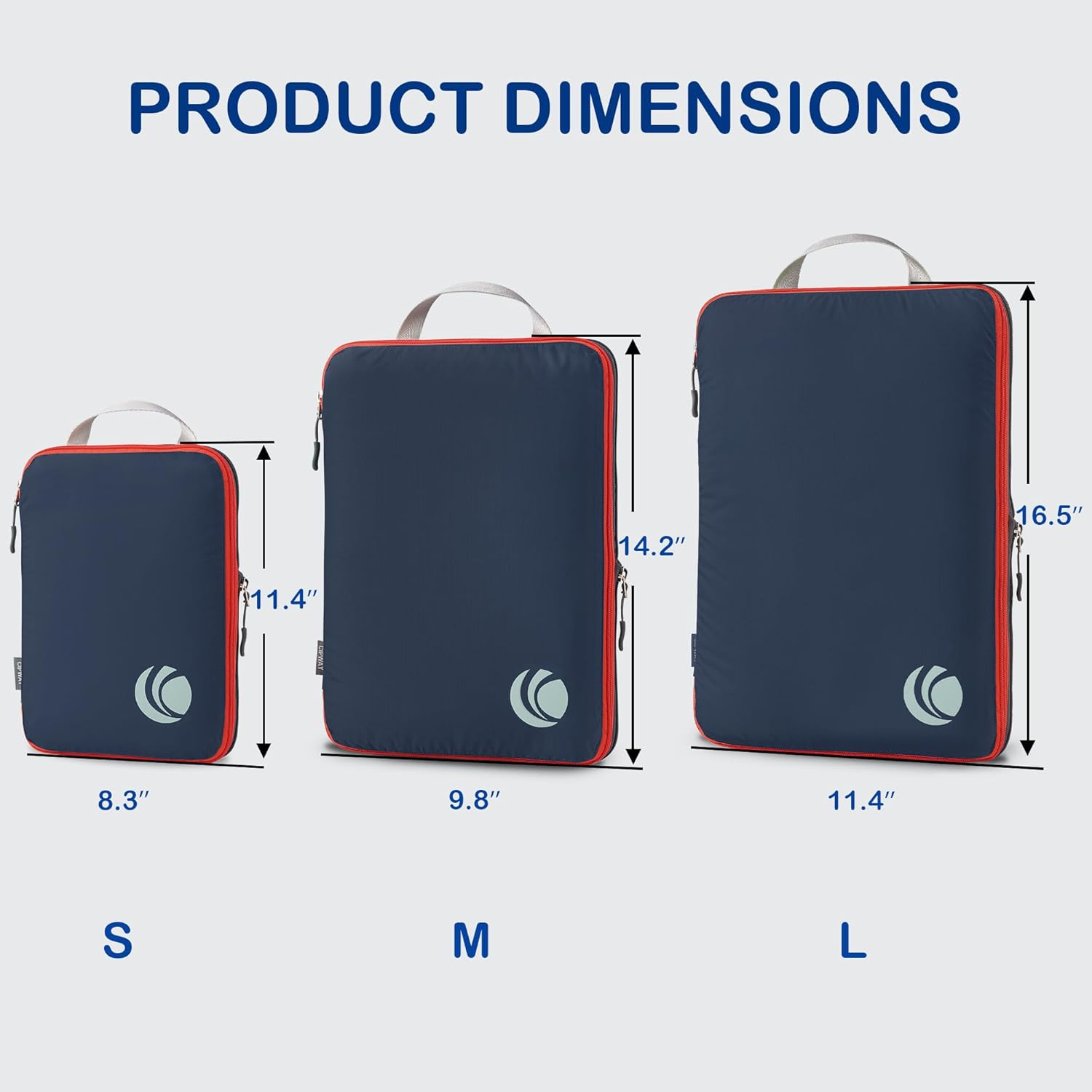 Cipway Compression Packing Cubes, Ultralight Luggage Organizer Bags, Travel Essentials for Carry on Suitcase (3 Piece,Blue) - Image 4