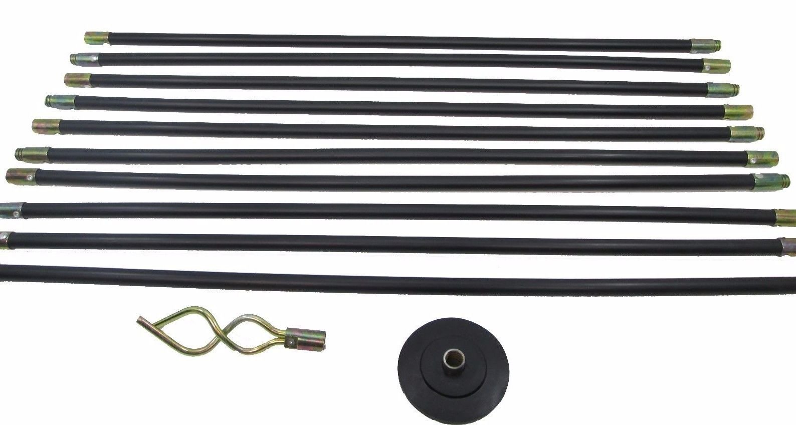 12 Pc Drain Rod Set with Worm and 100mm Plunger PB061