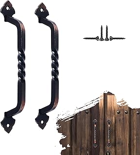 AddGrace 2 Pack Gate Handles for Wooden Gates with Screws Rustic Door Handles for Garden Gate Shed Wooden Fences Closet Drawer (160mm/6inch) (Copper, 6")