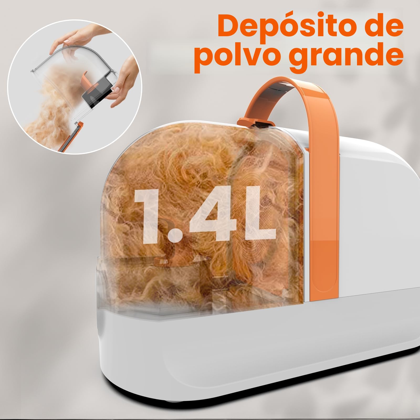 AIRROBO PG10 Aspirador pelos mascotas, Cortapelos perros con Aspiradora de Pelo, 12000 Pa, Máquina de Corte Silenciosa para Perros y Gatos, Incluye 4 Herramientas de Aseo