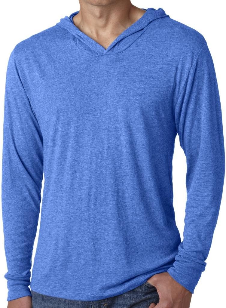 Yoga Clothing For You Mens Triblend Lightweight Hoodie Tee, XL Vintage Royal