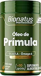 Bionatus, Óleo de prímula, Suplemento alimentar, Ômega 3 520mg, Ácido alfa linolênico 520mg, Proteínas 0,9g, 70 cápsulas • 10 doses, Verde