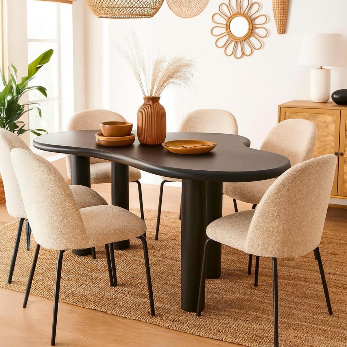 Paris Prix Table à Manger Design Nuage 180cm Noir