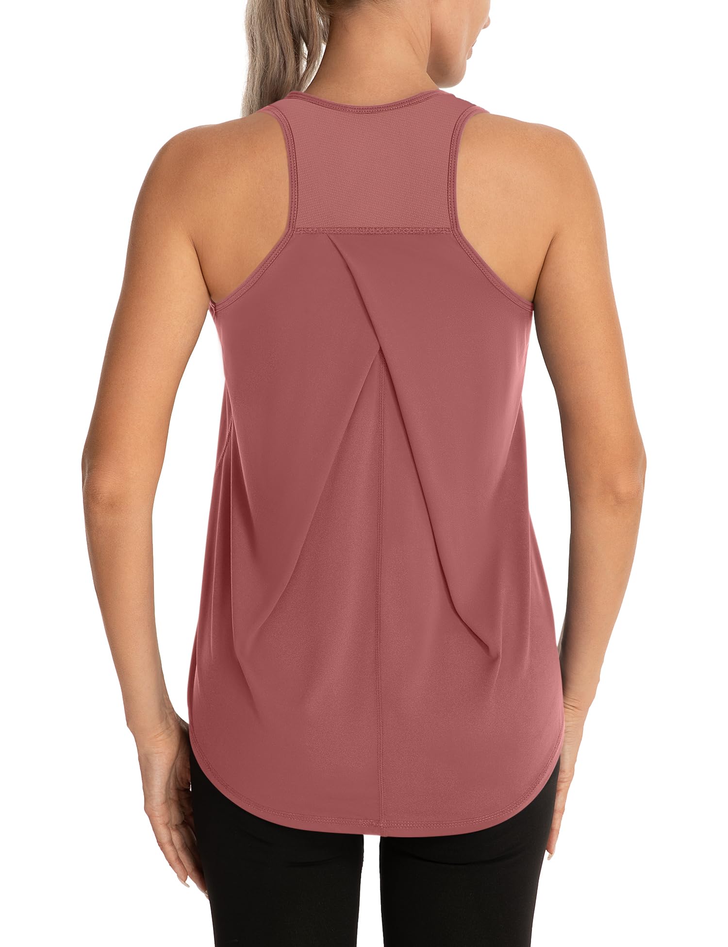Dawnrole Palestra Donna Gym Top Senza Maniche in Rete Yoga Corsa Camicie Atletiche