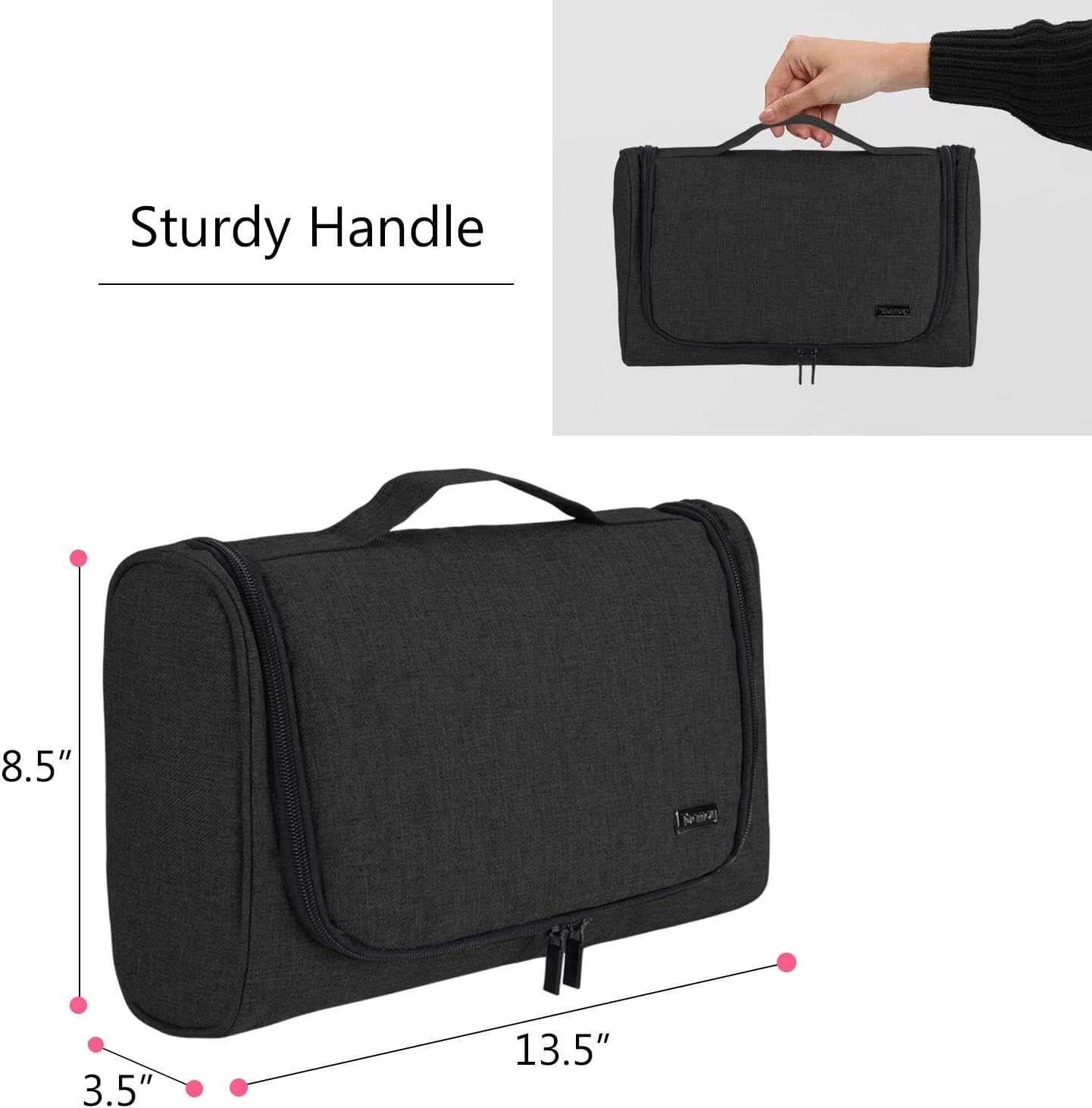 Teamoy Double Layer Jewelry Organizer, Travel Storage Bag Compatible with Dyson Airwrap Styler