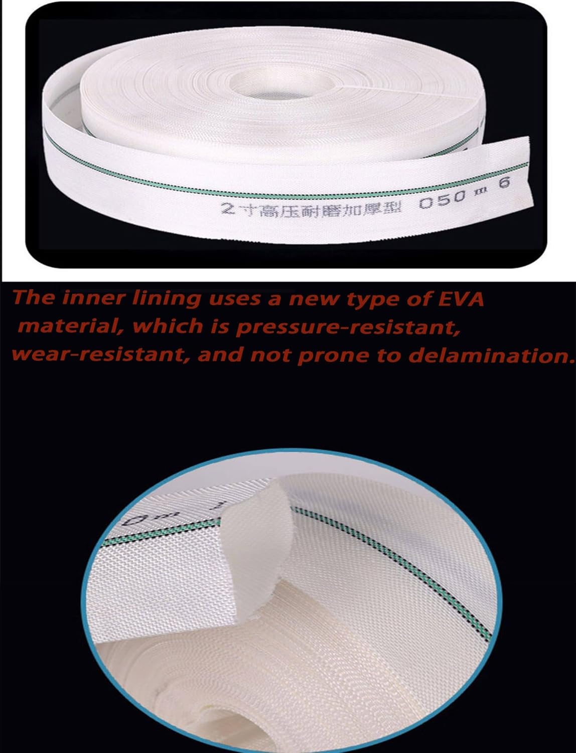 1/1.2/1.5/2/2.5/3"Agricultural Fire Irrigation Hoses, Canvas Braided High Pressure Water Pipe for Farmland, Garden, Emergency Water Supply(1.5inch x 10 meters)