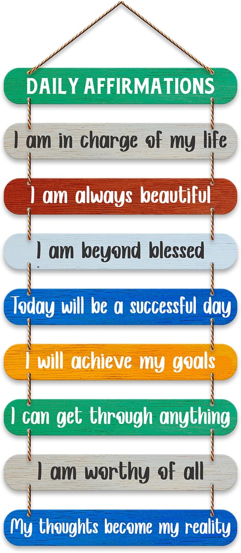 Artvibes Daily Affirmations Printed Wooden Wall Hanging For Living Room | Office | Quotes Decor Item | Wall Poster | Office Decor | Wall Art Print | Inspirational quotes | Gift Items (WH_9315N)