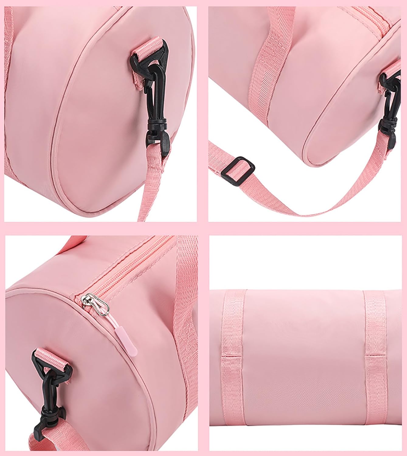 Mini Gym Bag for Women Small Duffle Bag Mini Gym Tote Bag Sport Bag for Yoga Swimming Dance (Pink) - Image 4